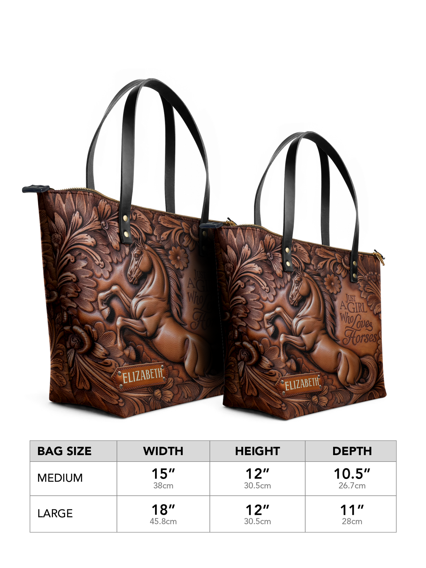 Horse Flower ANRZ02015089JJ Leather Tote Bag