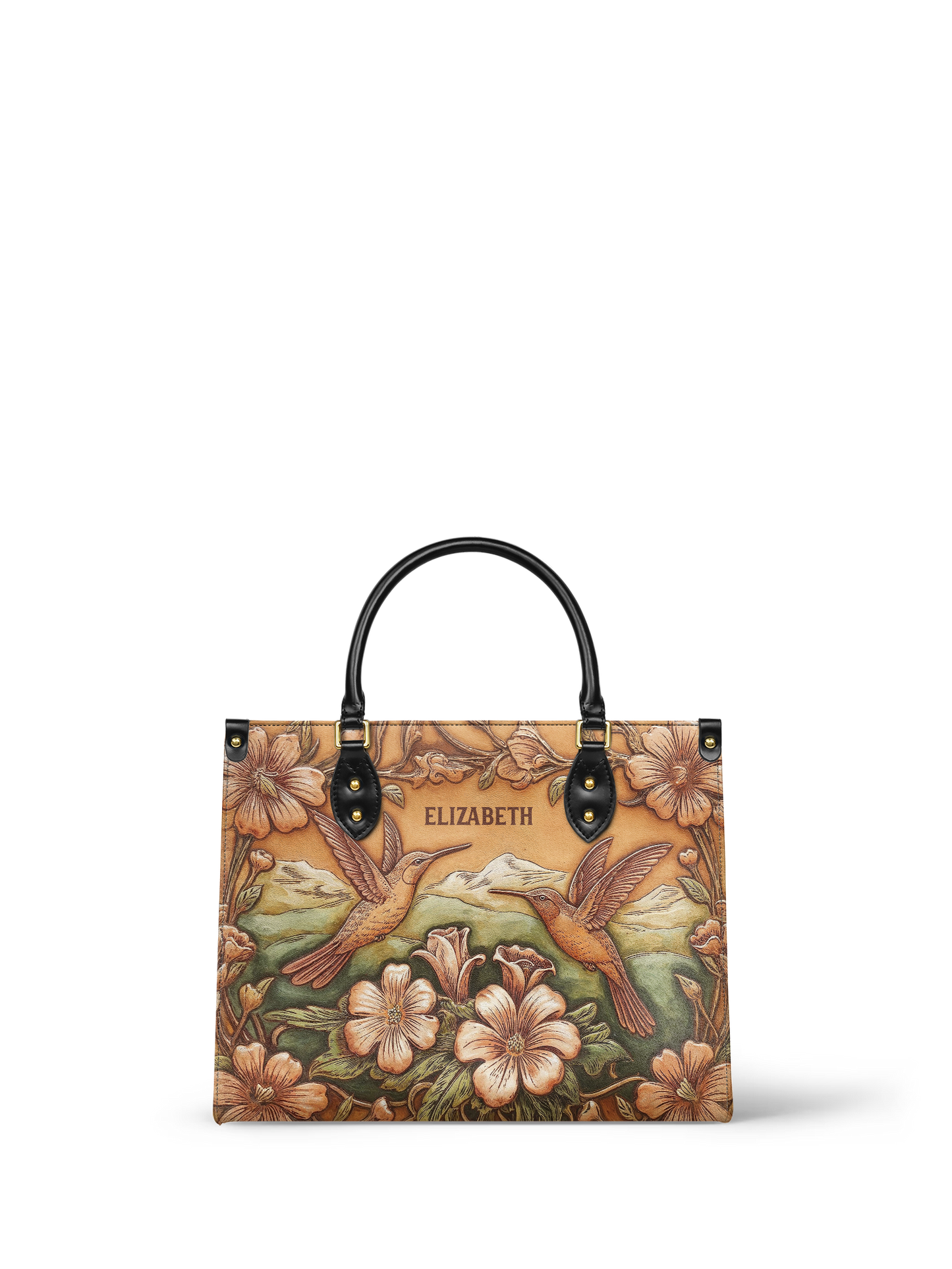 Hummingbird Flower ANRZ27122136DK Leather Bag