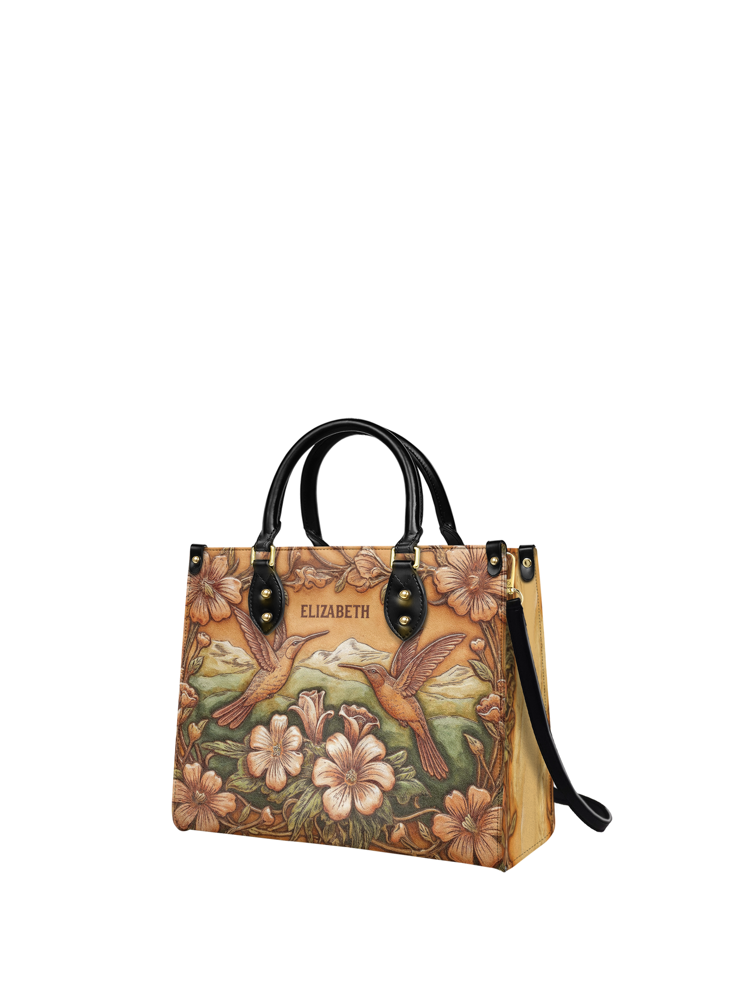 Hummingbird Flower ANRZ27122136DK Leather Bag