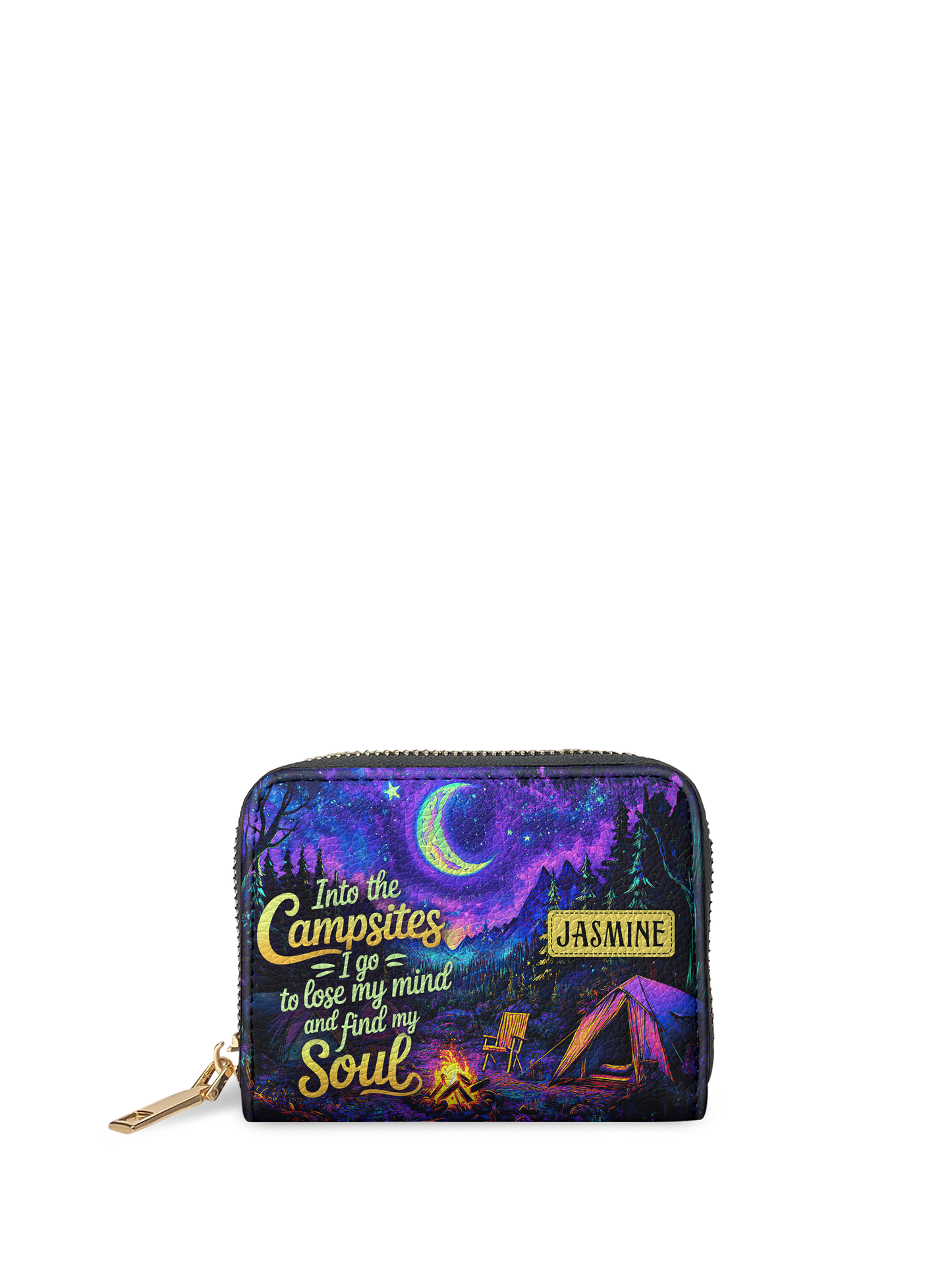 Into The Campsites I Go To Lose My Mind And Find My Soul Campfire Jungle HTRZ02015289ZZ Mini Wallet