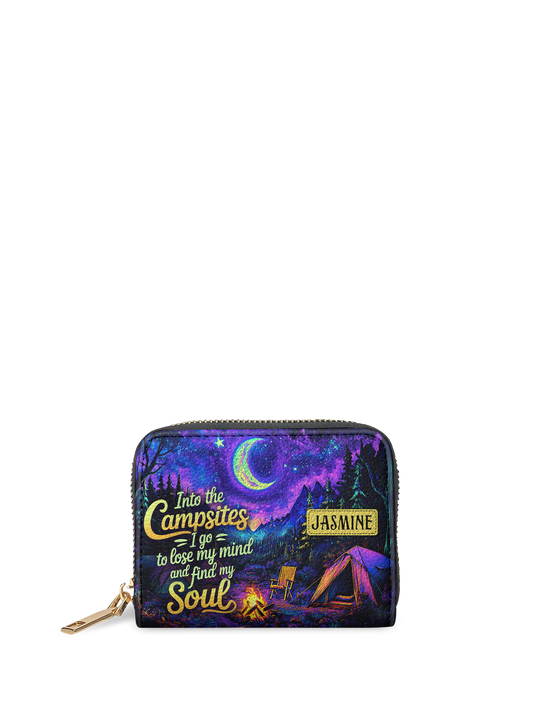 Into The Campsites I Go To Lose My Mind And Find My Soul Campfire Jungle HTRZ02015289ZZ Mini Wallet