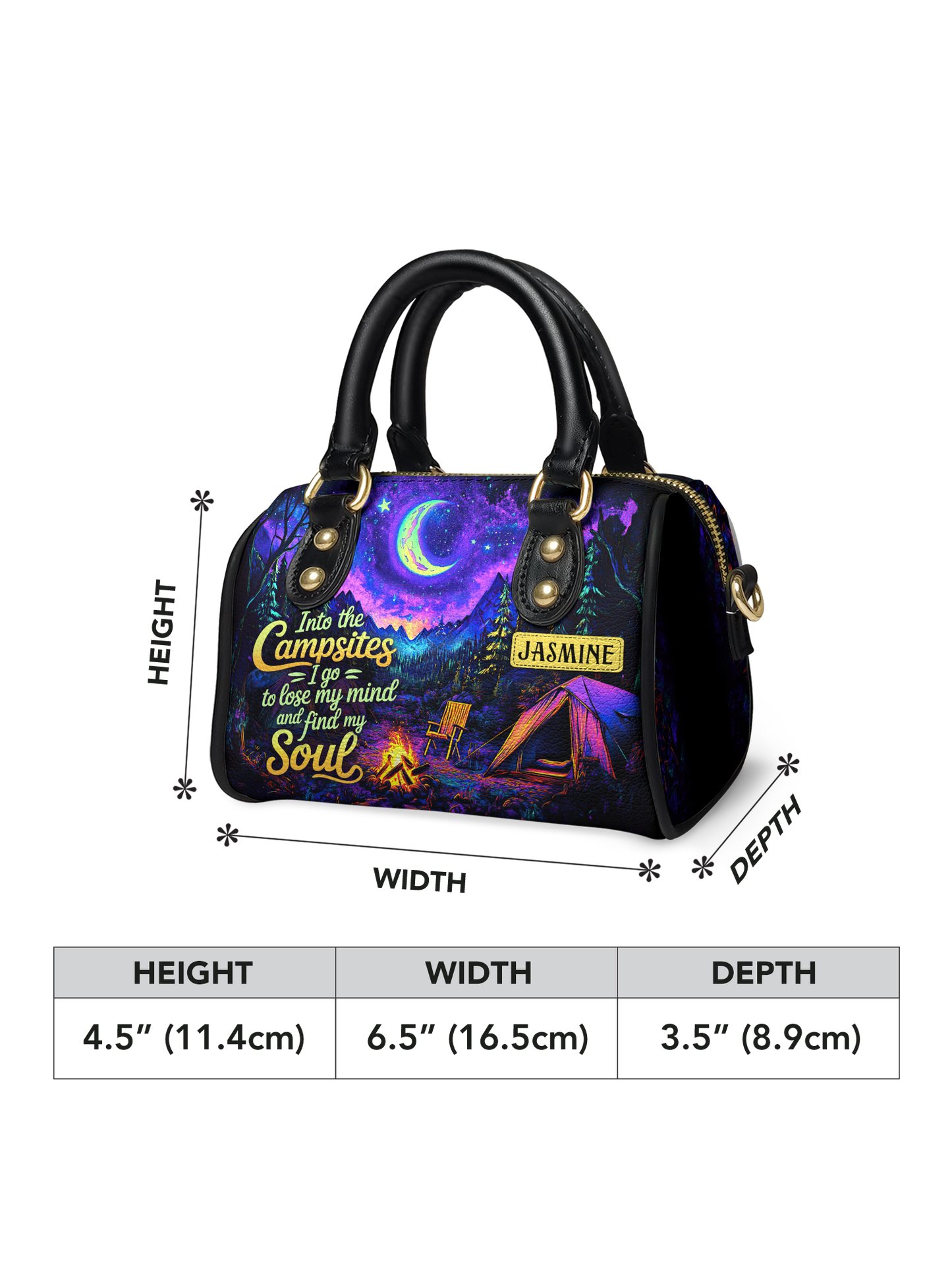 Into The Campsites I Go To Lose My Mind And Find My Soul Campfire Jungle ANRZ02017587JZ Mini Satchel