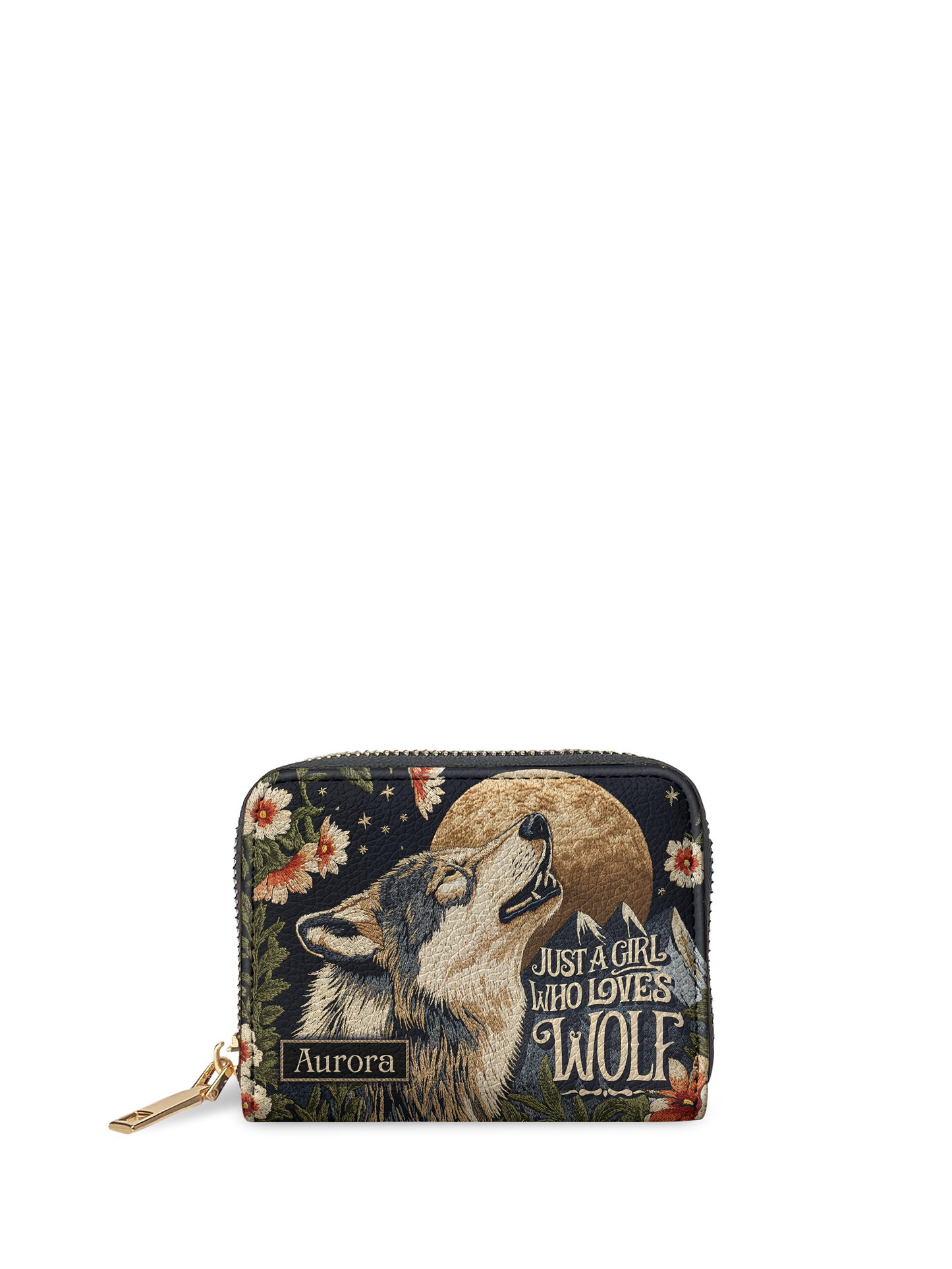 Just A Girl Who Loves Wolf Jungle HTRZ02018293HH Mini Wallet