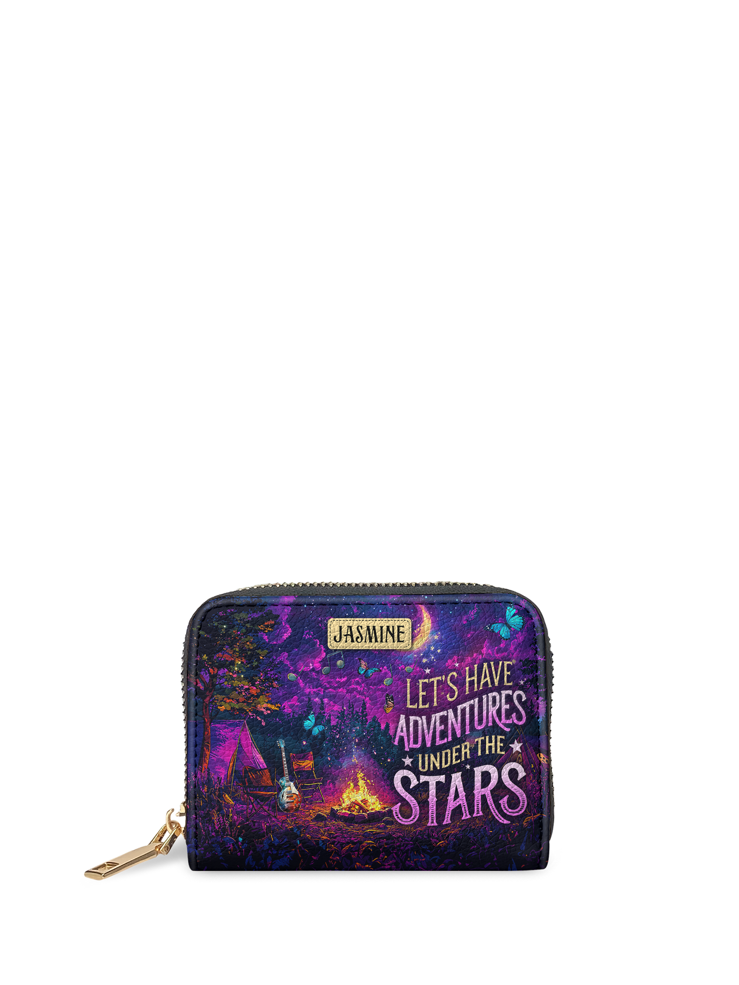 Lets Have Adventures Under The Stars Campfire Jungle HTRZ02010438GP Mini Wallet