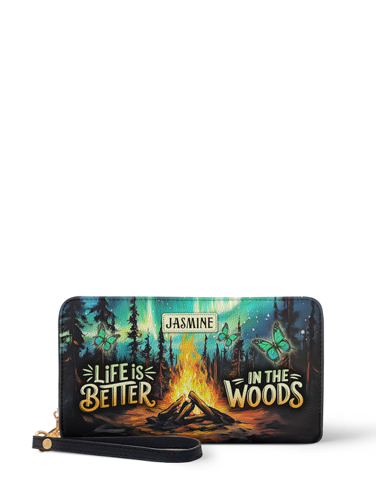 Life Is Better In The Woods Campfire Jungle HTRZ02015779AE Wallet