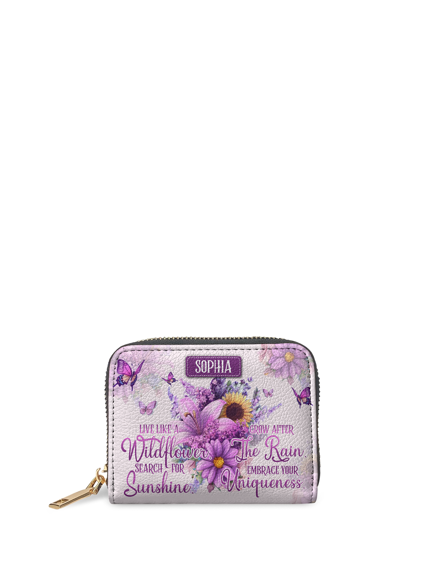 Live Like A Wildflower Search For Sunshine Grow After The Rain Embrace You Uniqueness Butterfly HTRZ02015927AW Mini Wallet