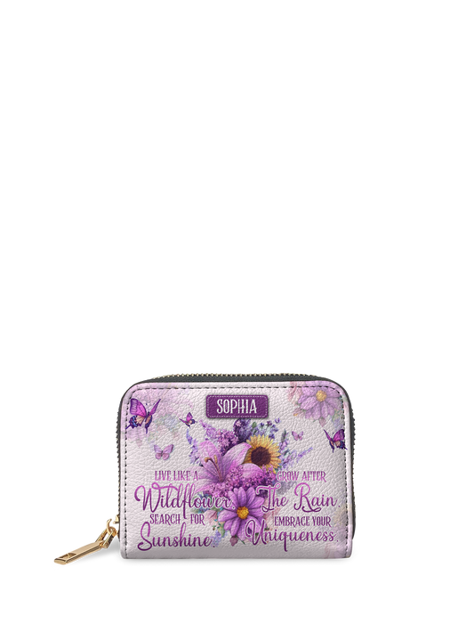 Live Like A Wildflower Search For Sunshine Grow After The Rain Embrace You Uniqueness Butterfly HTRZ02015927AW Mini Wallet