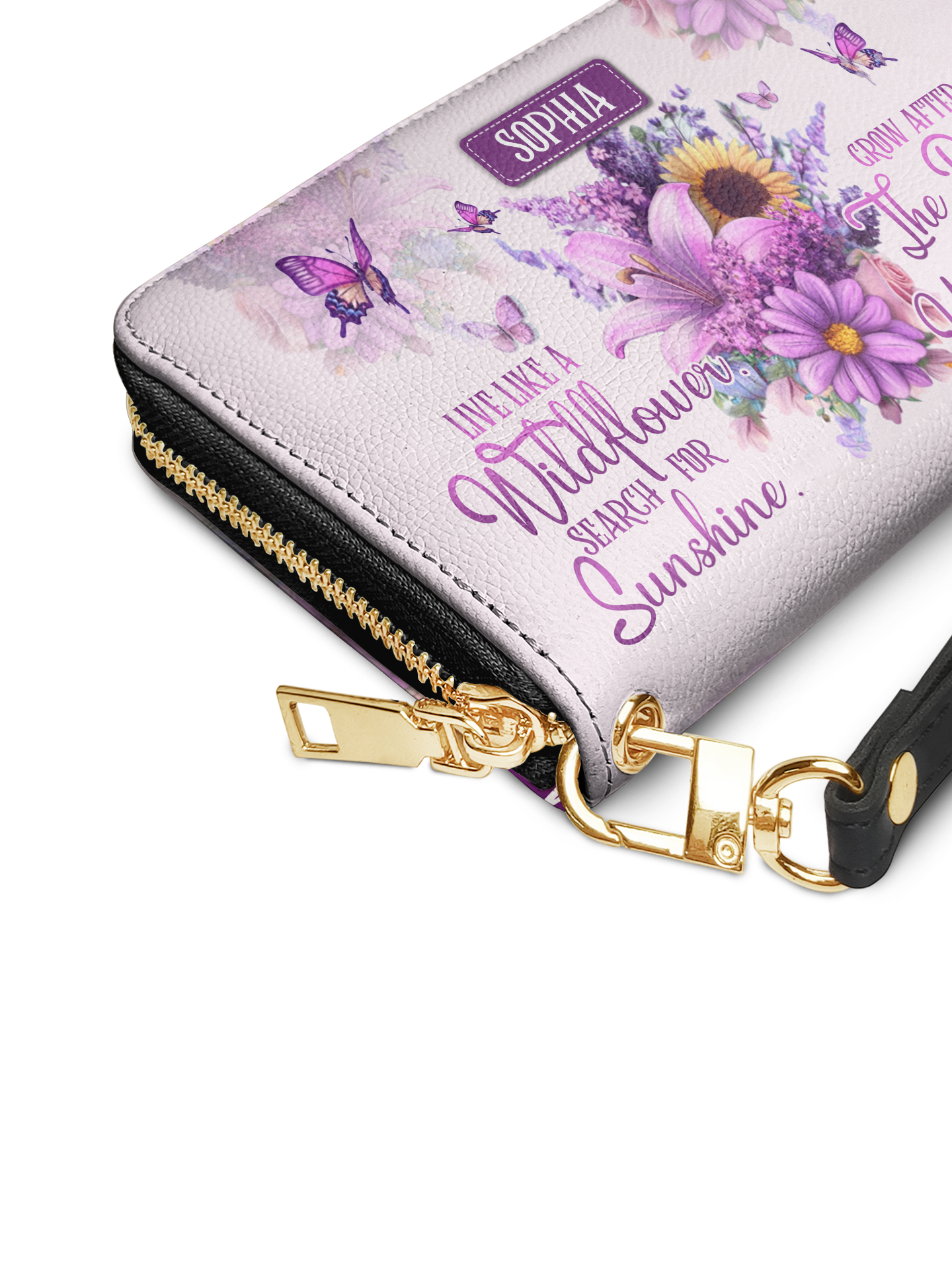 Live Like A Wildflower Search For Sunshine Grow After The Rain Embrace You Uniqueness Butterfly HTRZ02012538IK Wallet