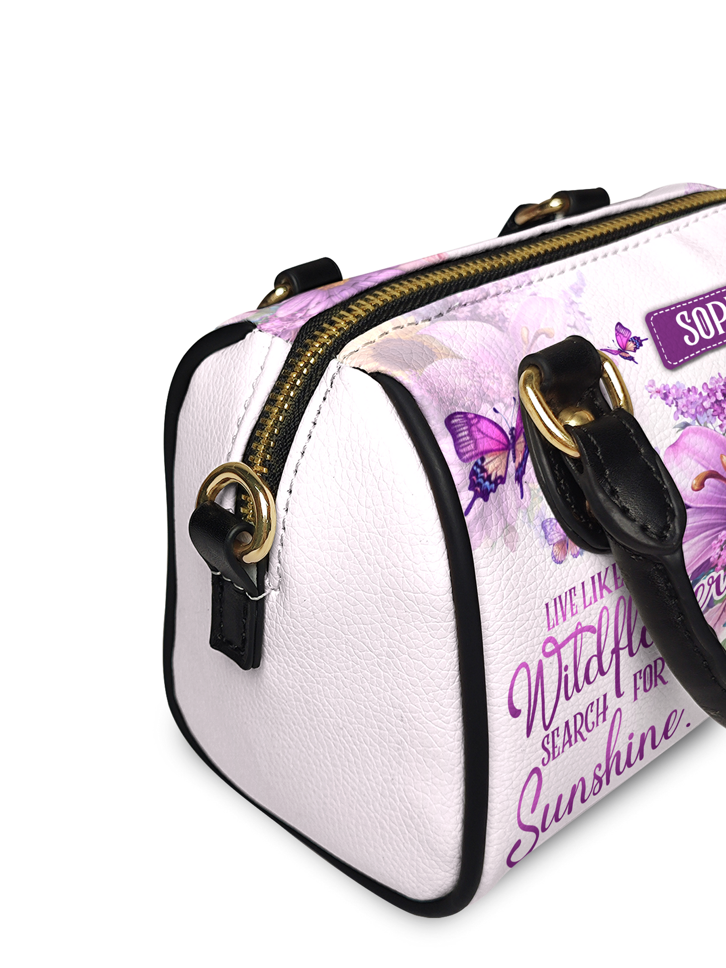 Live Like A Wildflower Search For Sunshine Grow After The Rain Embrace You Uniqueness Butterfly ANRZ02018298RG Mini Satchel