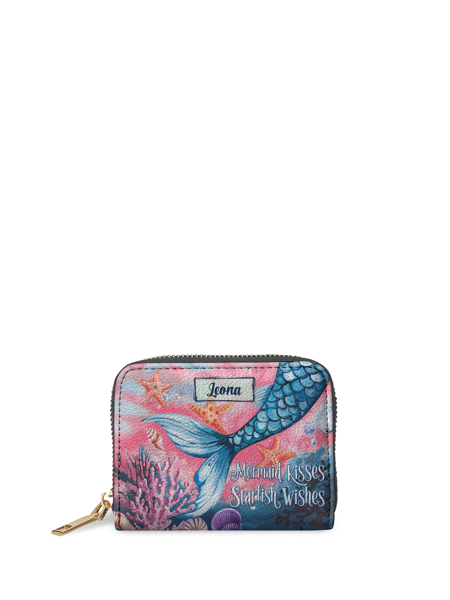 Mermaid Kisses Starfish Wishes Beach HTRZ02014816EZ Mini Wallet