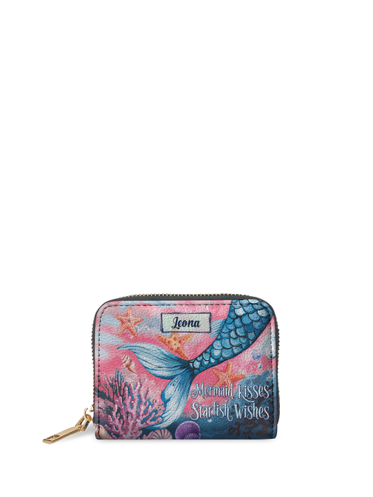 Mermaid Kisses Starfish Wishes Beach HTRZ02014816EZ Mini Wallet