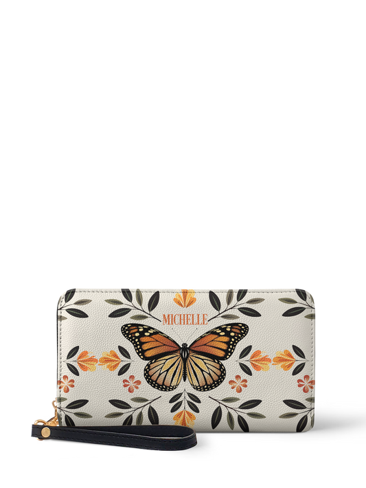 Minimalist Butterfly Flower HTRZ02015384HC Wallet