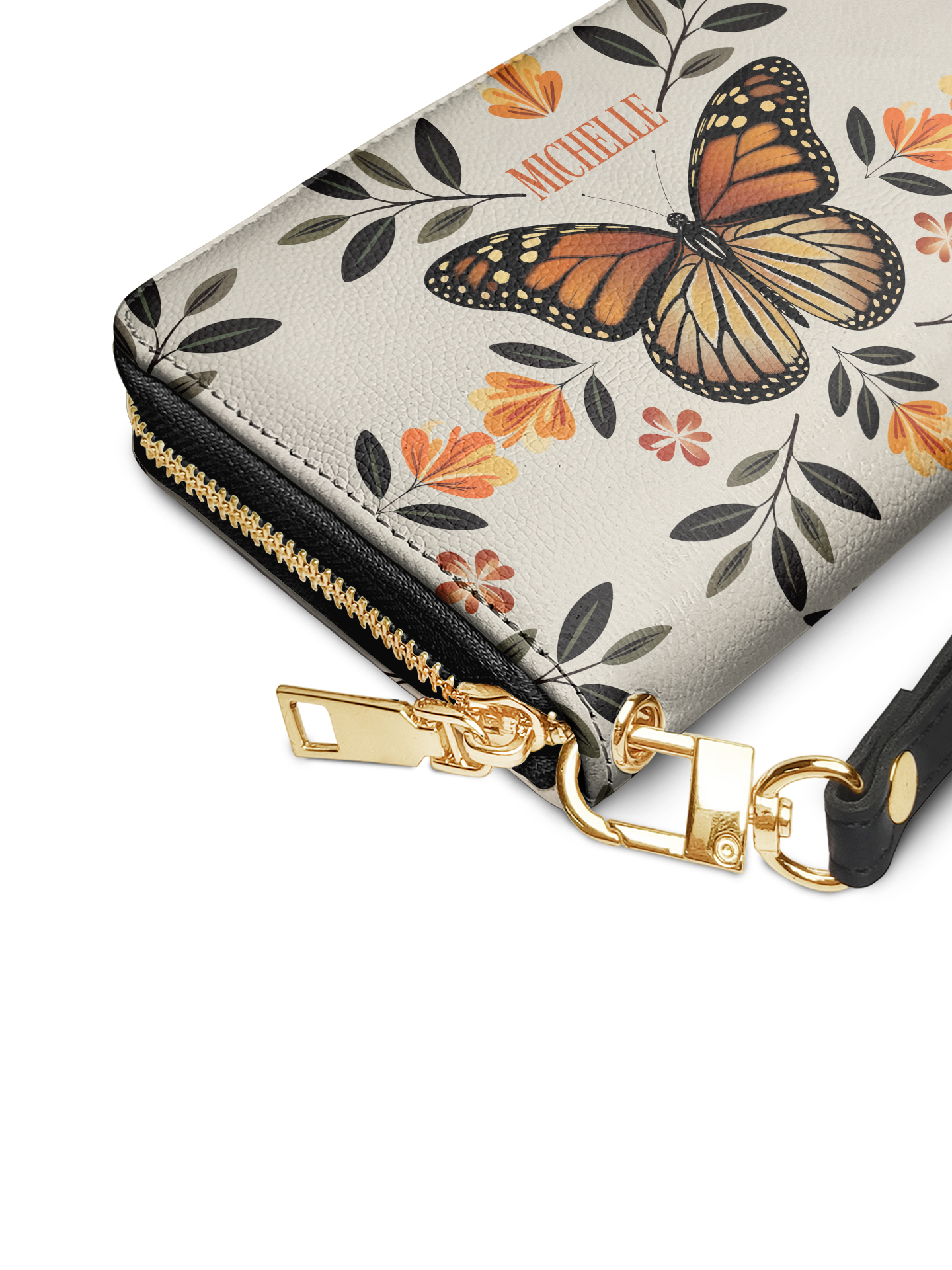 Minimalist Butterfly Flower HTRZ02015384HC Wallet