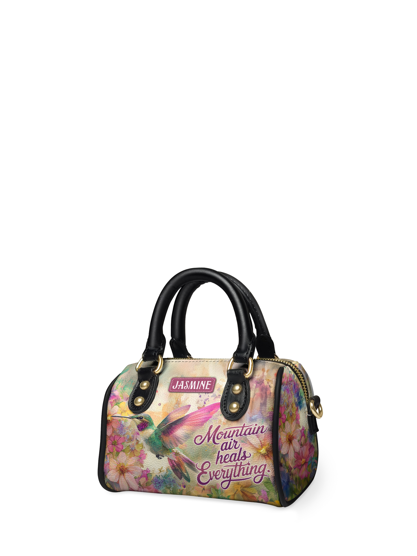 Mountain Air Heals Everything Hummingbird ANRZ02010743TR Mini Satchel