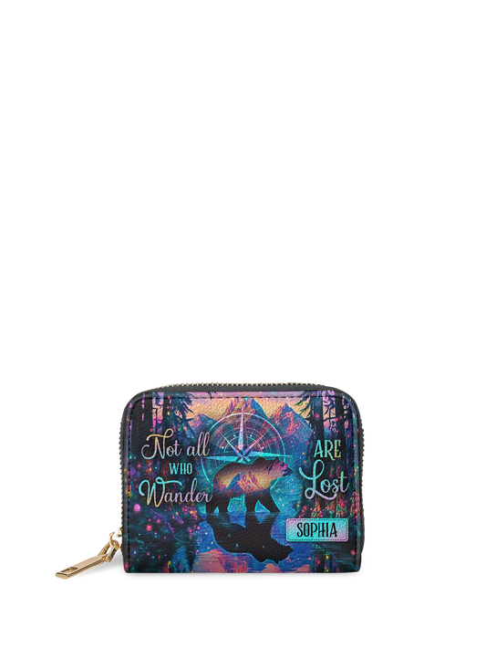 Not All Who Wander Are Lost Bear Jungle HTRZ02010728JD Mini Wallet