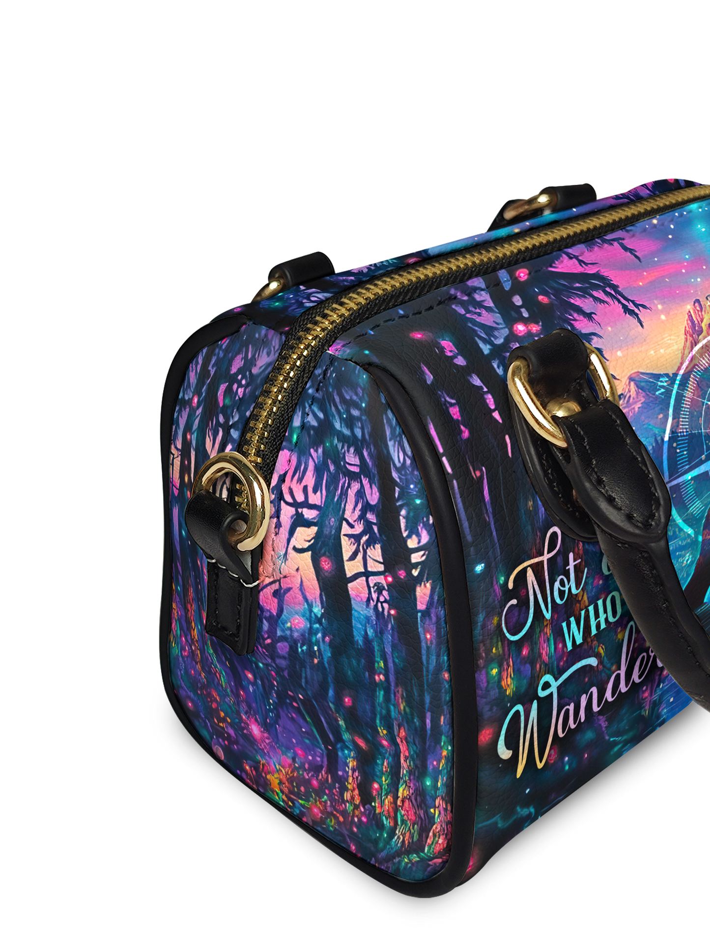 Not All Who Wander Are Lost Bear Jungle ANRZ02019442ER Mini Satchel