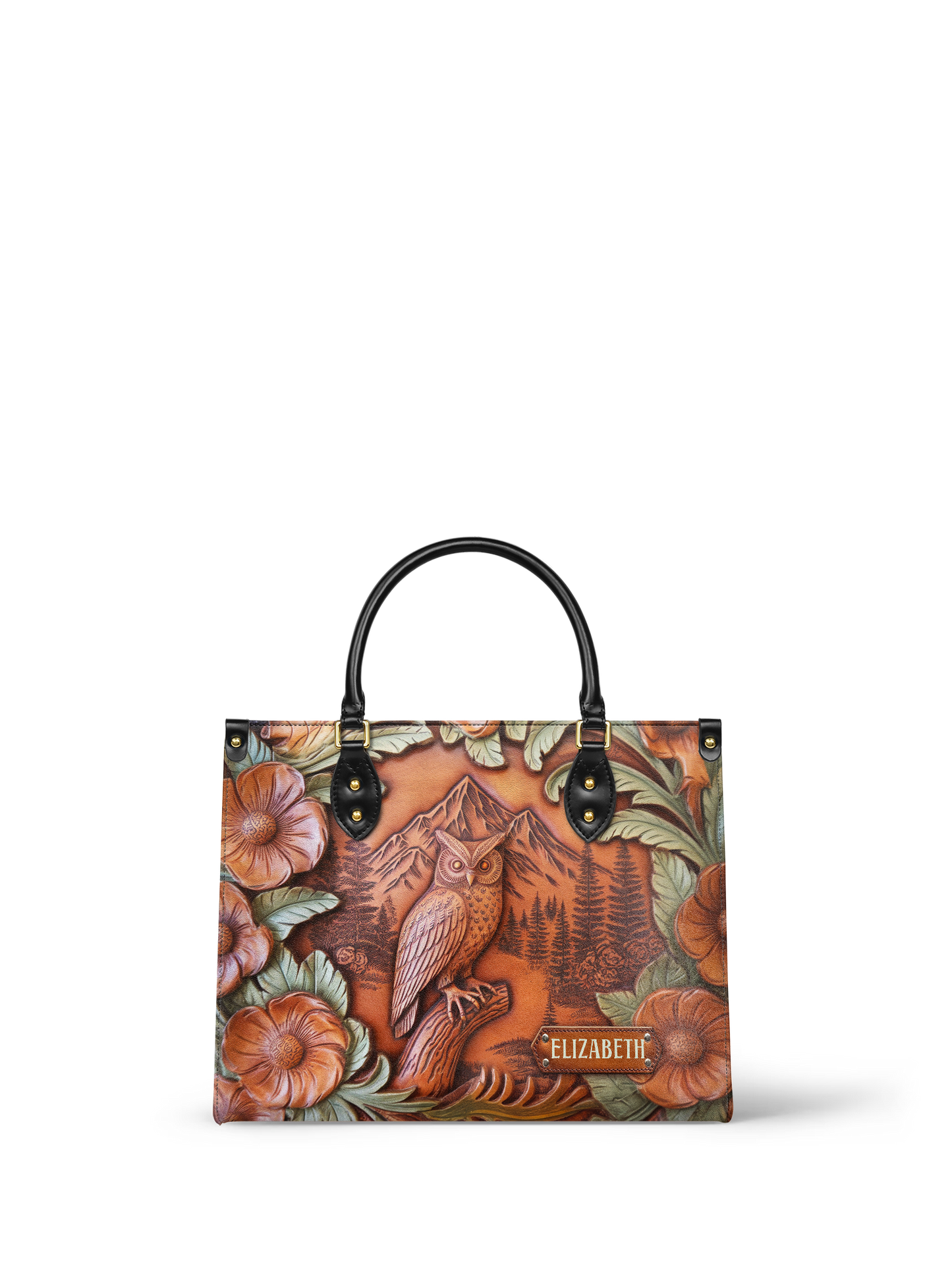 Owl Flower Jungle ANRZ27124821KY Leather Bag