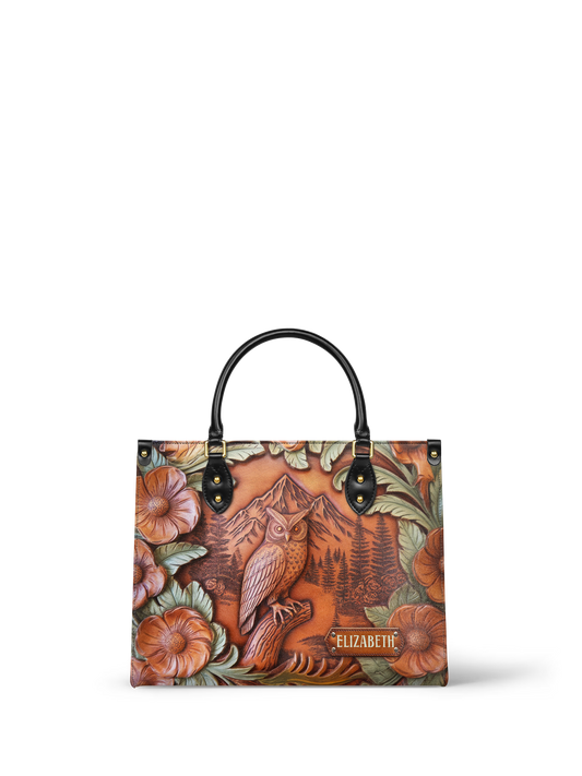 Owl Flower Jungle ANRZ27124821KY Leather Bag