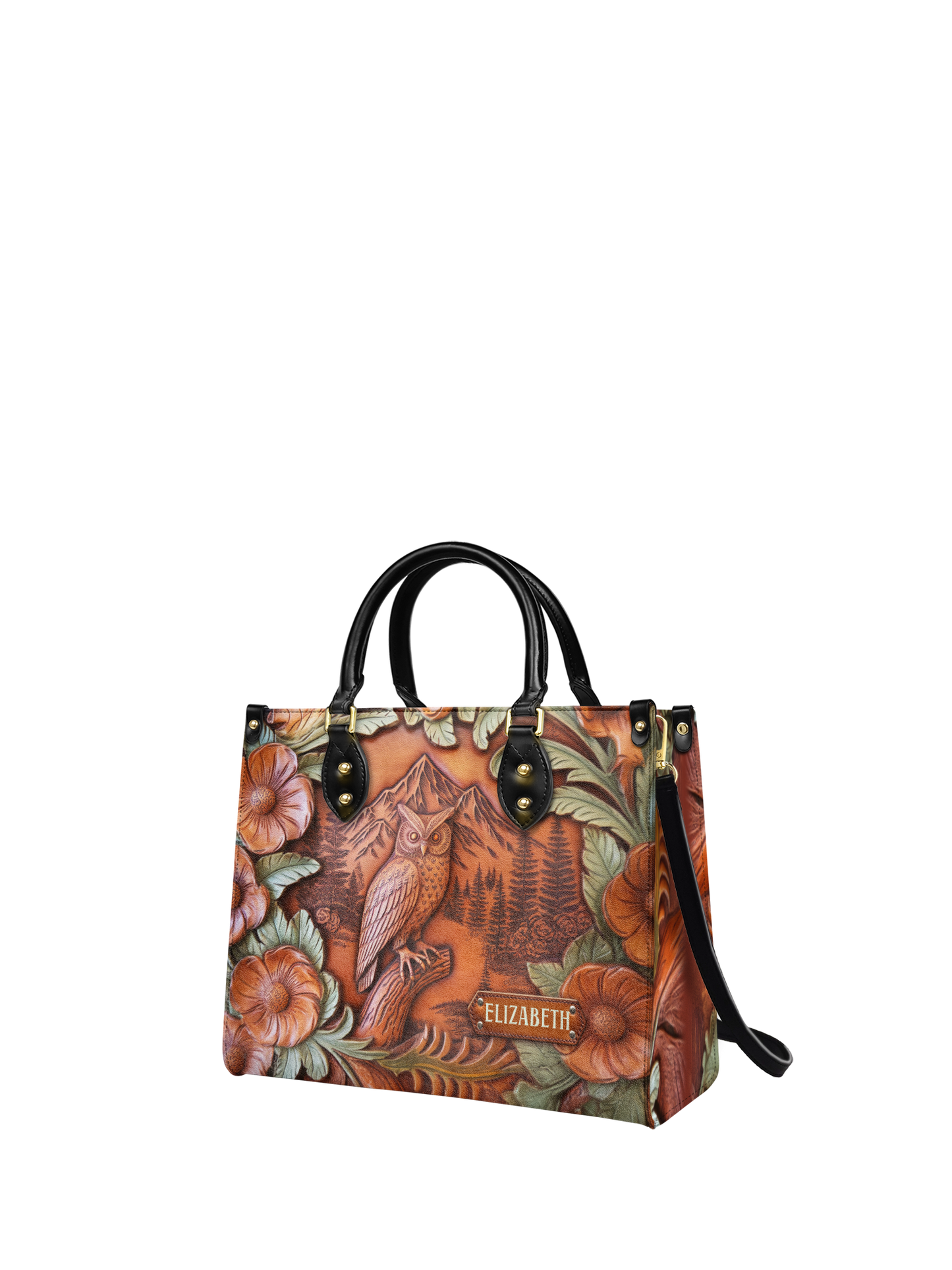 Owl Flower Jungle ANRZ27124821KY Leather Bag