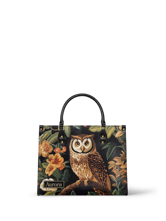 Owl Flower HTRZ27127805BE Leather Bag