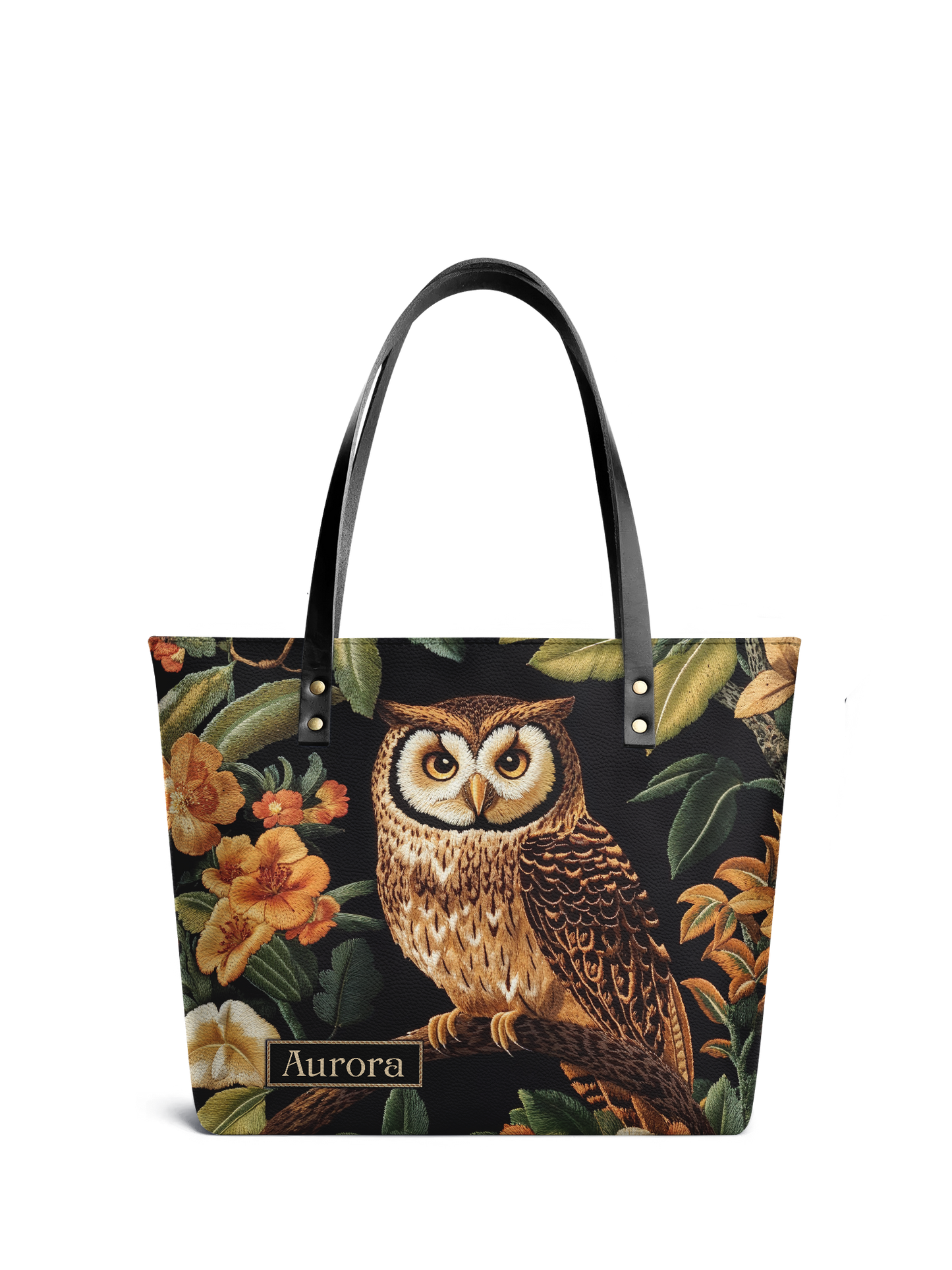 Owl Flower HTRZ30122093QI Leather Tote Bag