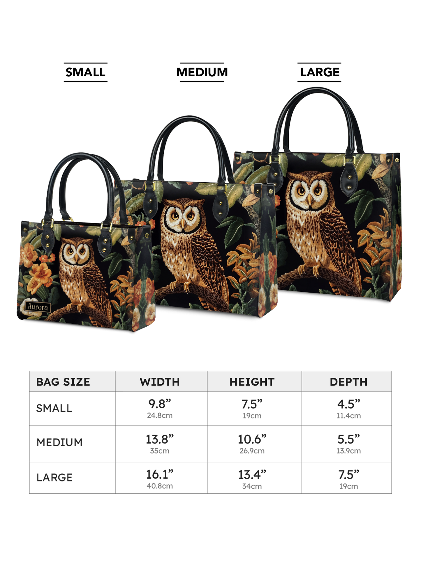 Owl Flower HTRZ27127805BE Leather Bag