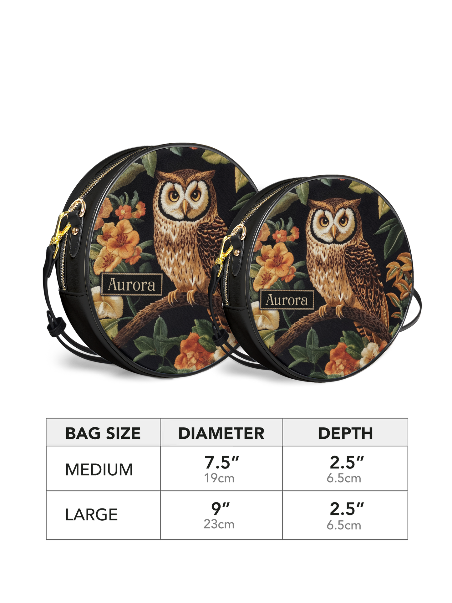 Owl Flower HHRZ07011542ZJ Circle Crossbody Bag