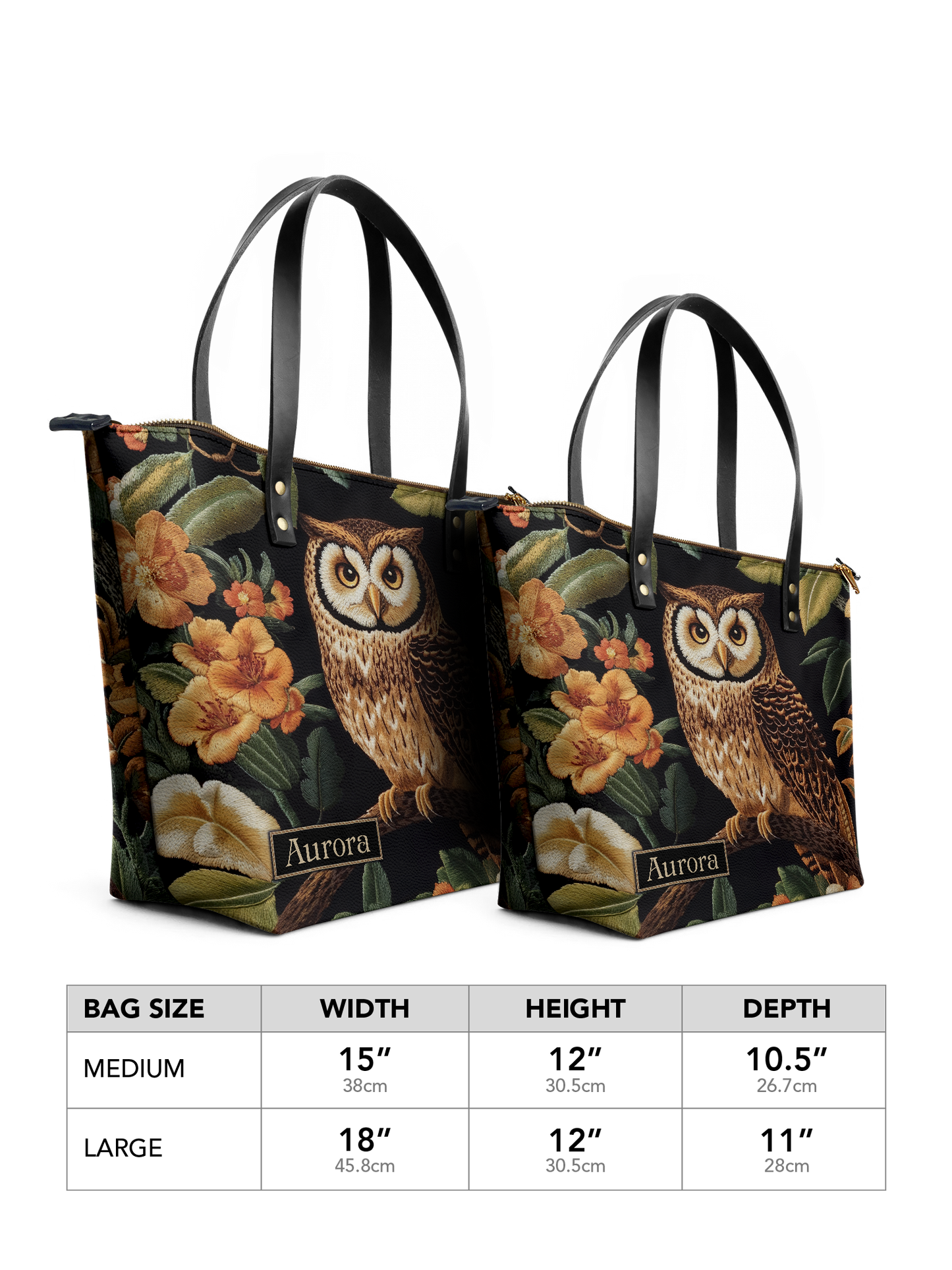 Owl Flower HTRZ30122093QI Leather Tote Bag