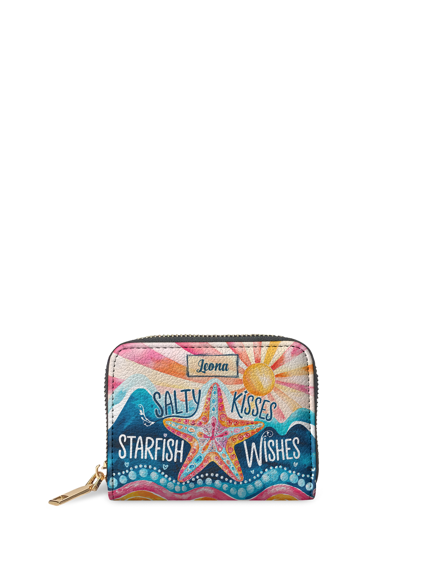 Salty Kisses Starfish Wishes Beach HTRZ02018108AS Mini Wallet