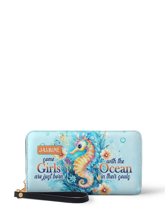 Some Girls Are Just Born With The Ocean In Their Souls Seahorse Beach HTRZ02010006MU Wallet