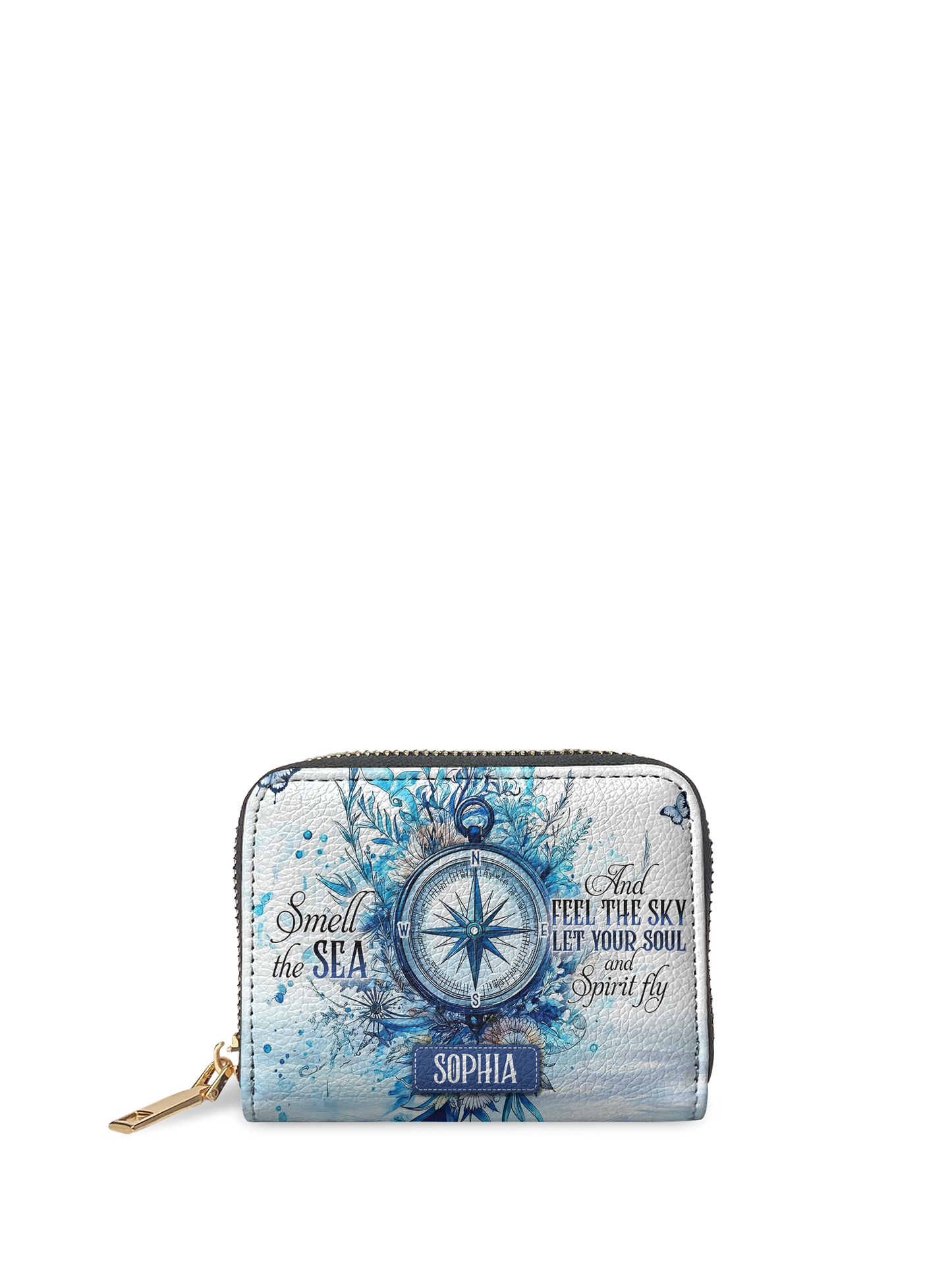 Smell The Sea And Feel The Sky Let Your Soul And Spirit Fly Compass HTRZ02018272OA Mini Wallet