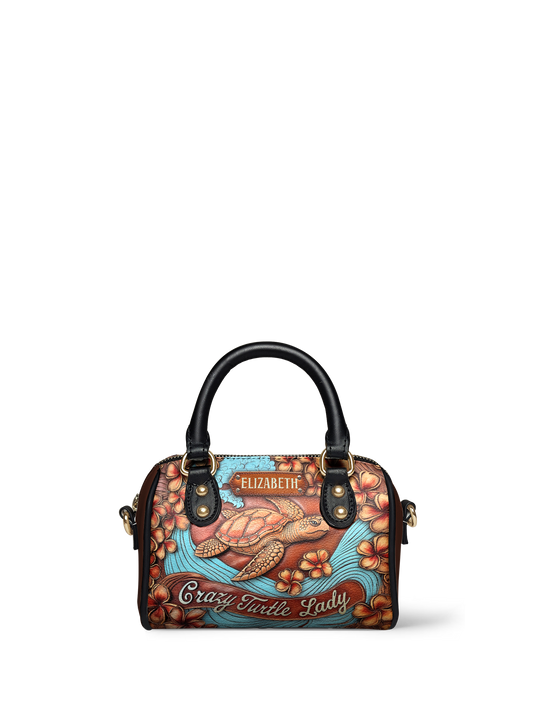 Crazy Turtle Lady Flower Beach ANRZ02012682EE Mini Satchel