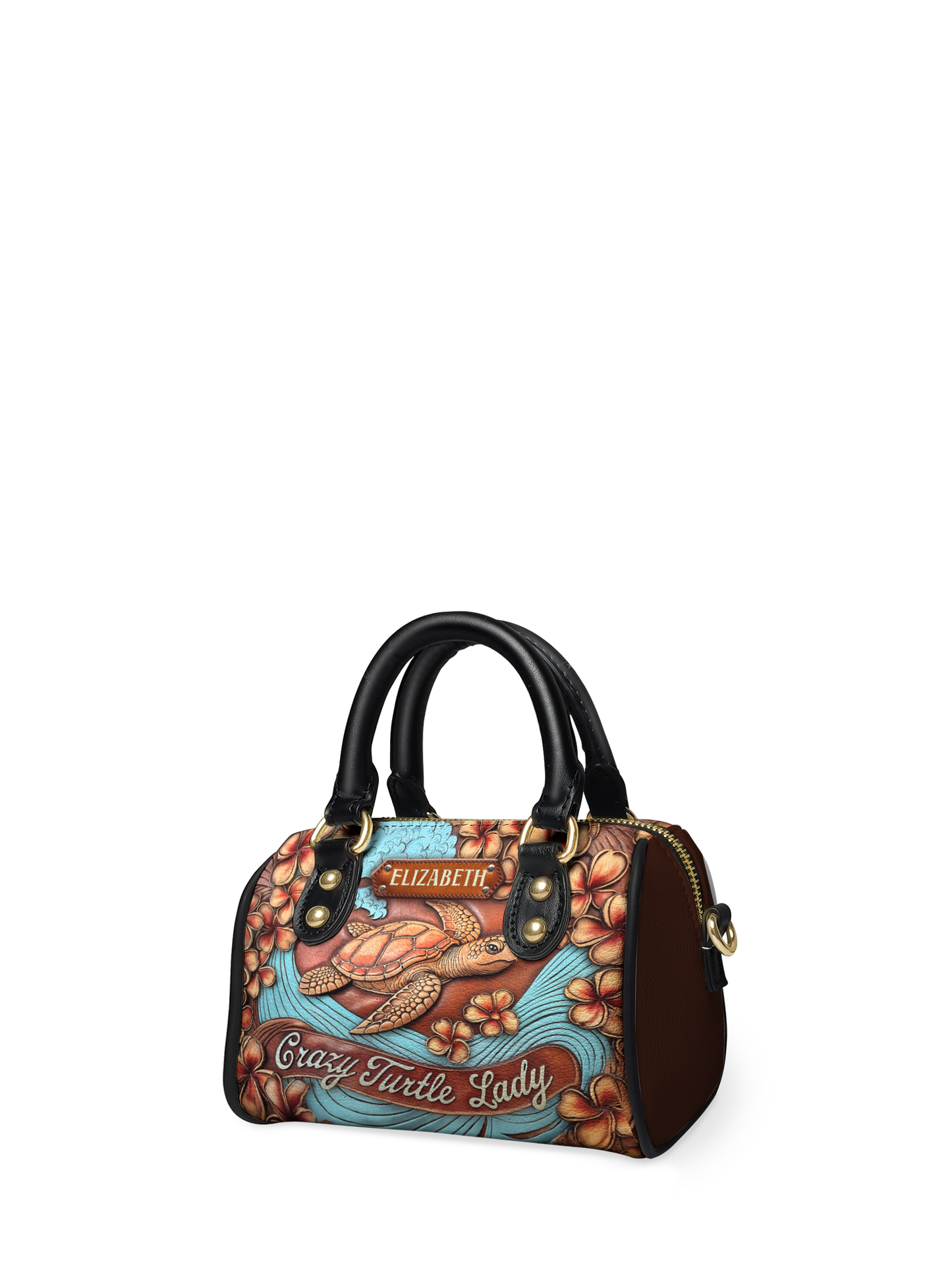 Crazy Turtle Lady Flower Beach ANRZ02012682EE Mini Satchel