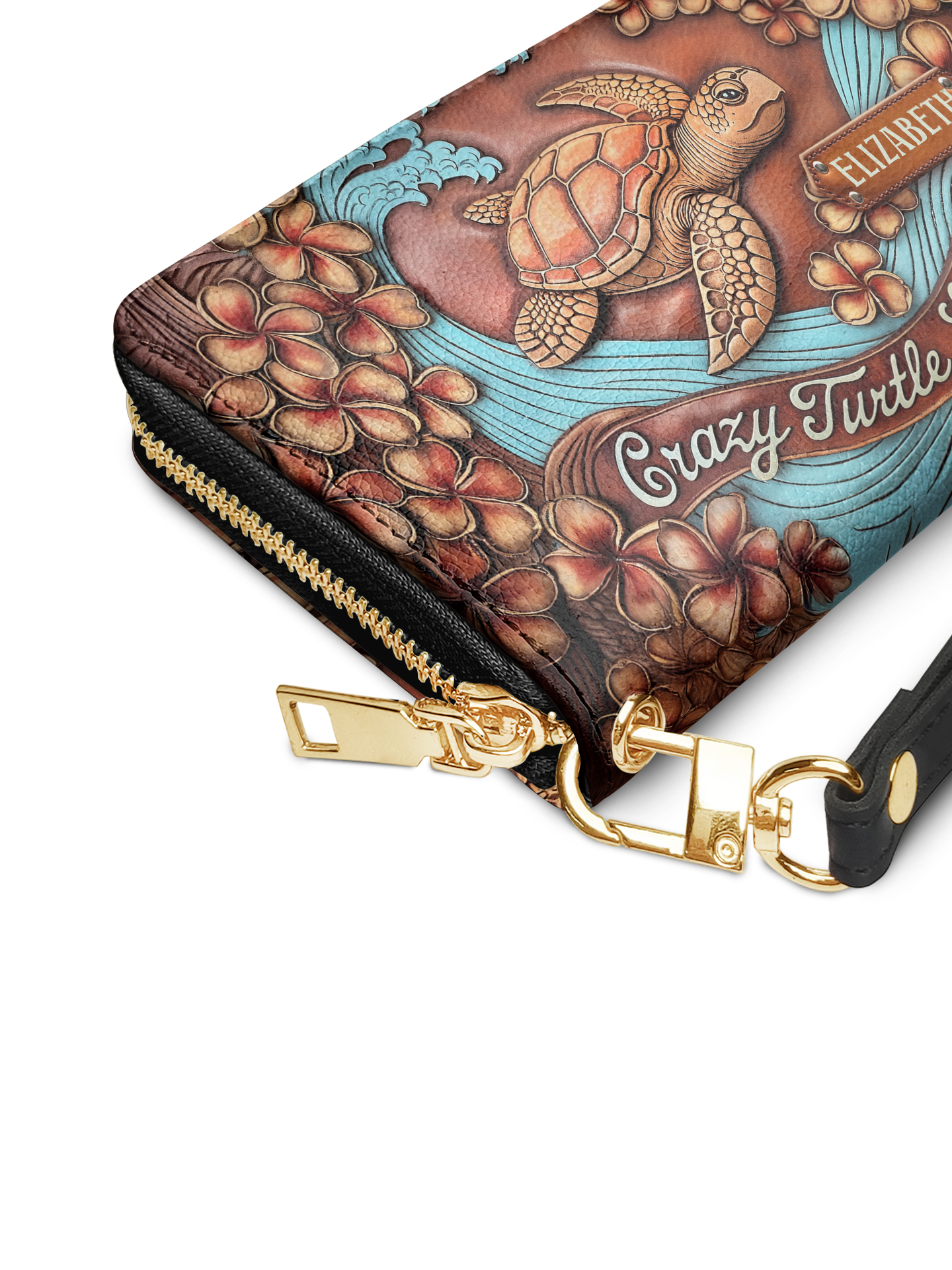 Crazy Turtle Lady Flower Beach HTRZ02011815BS Wallet