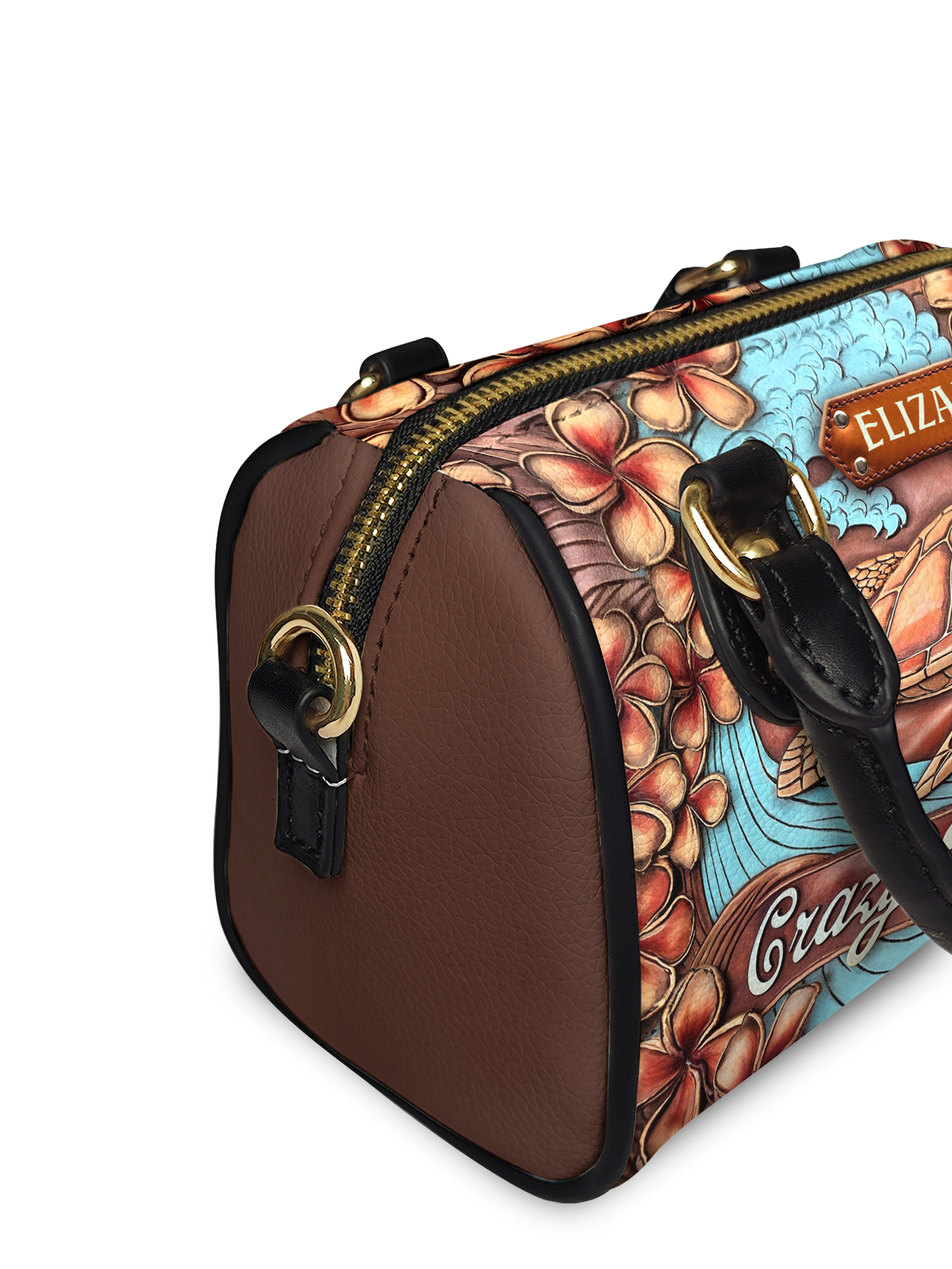 Crazy Turtle Lady Flower Beach ANRZ02012682EE Mini Satchel