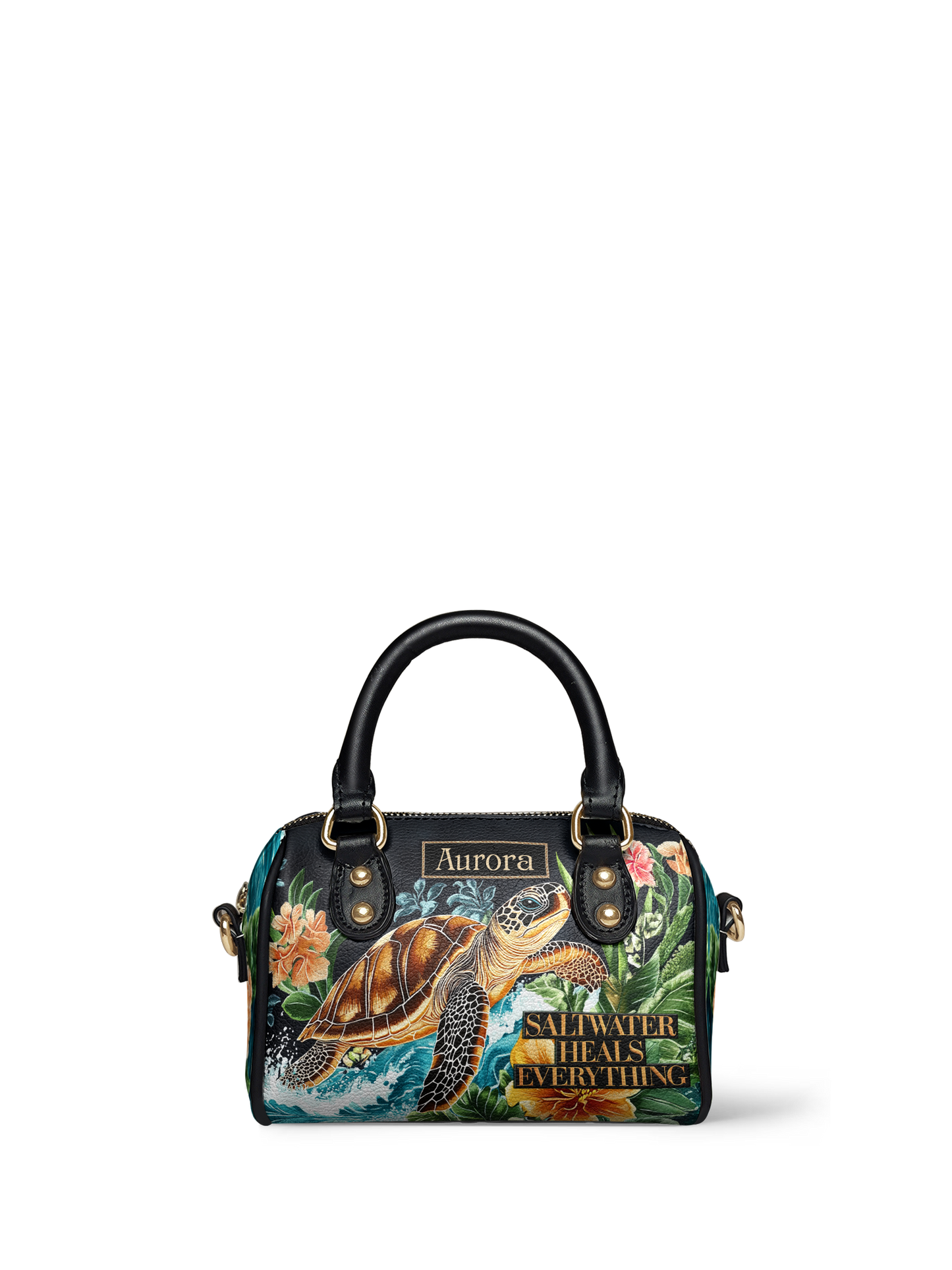 Saltwater Heals Everything Turtle Beach ANRZ02018733JF Mini Satchel