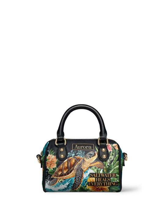 Saltwater Heals Everything Turtle Beach ANRZ02018733JF Mini Satchel