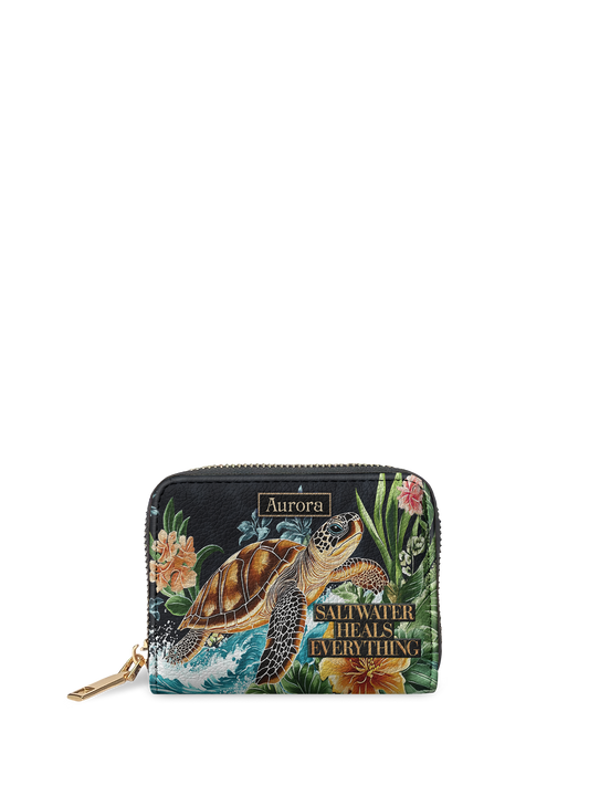 Saltwater Heals Everything Turtle Beach HTRZ02013448AO Mini Wallet