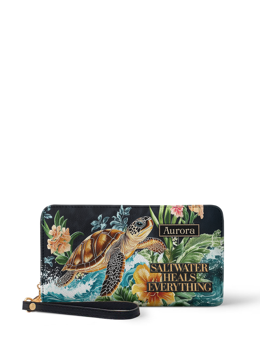 Saltwater Heals Everything Turtle Beach HTRZ02016229DO Wallet