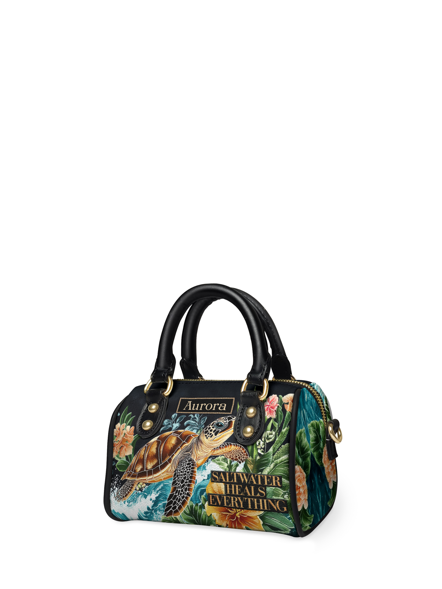 Saltwater Heals Everything Turtle Beach ANRZ02018733JF Mini Satchel