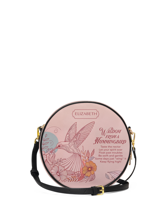 Wisdom From A Hummingbird HHRZ07017169DI Circle Crossbody Bag