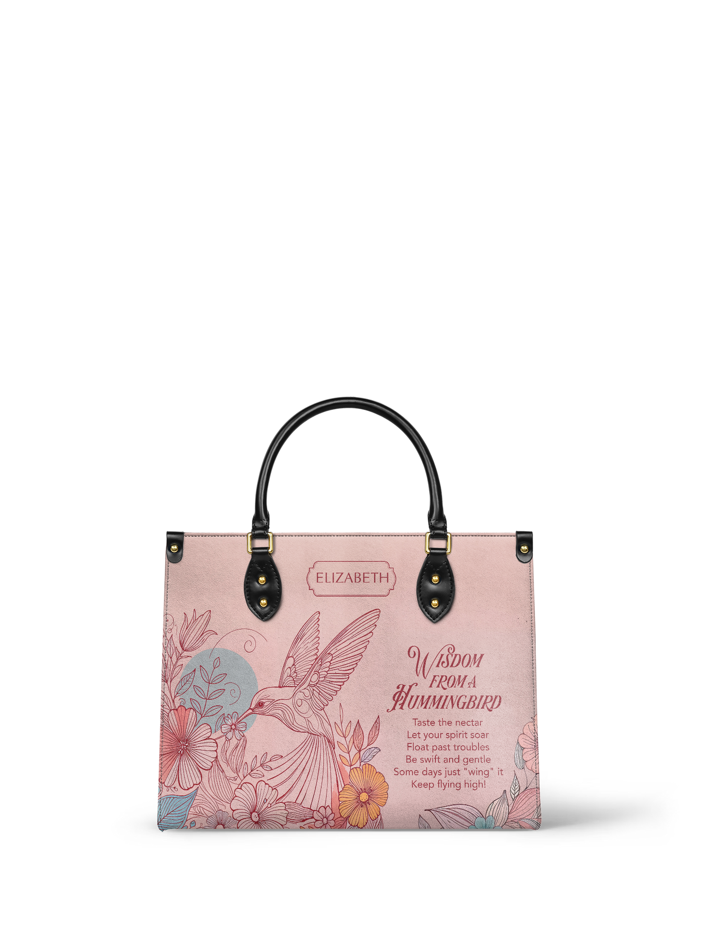 Wisdom From A Hummingbird ANRZ27125999YQ Leather Bag