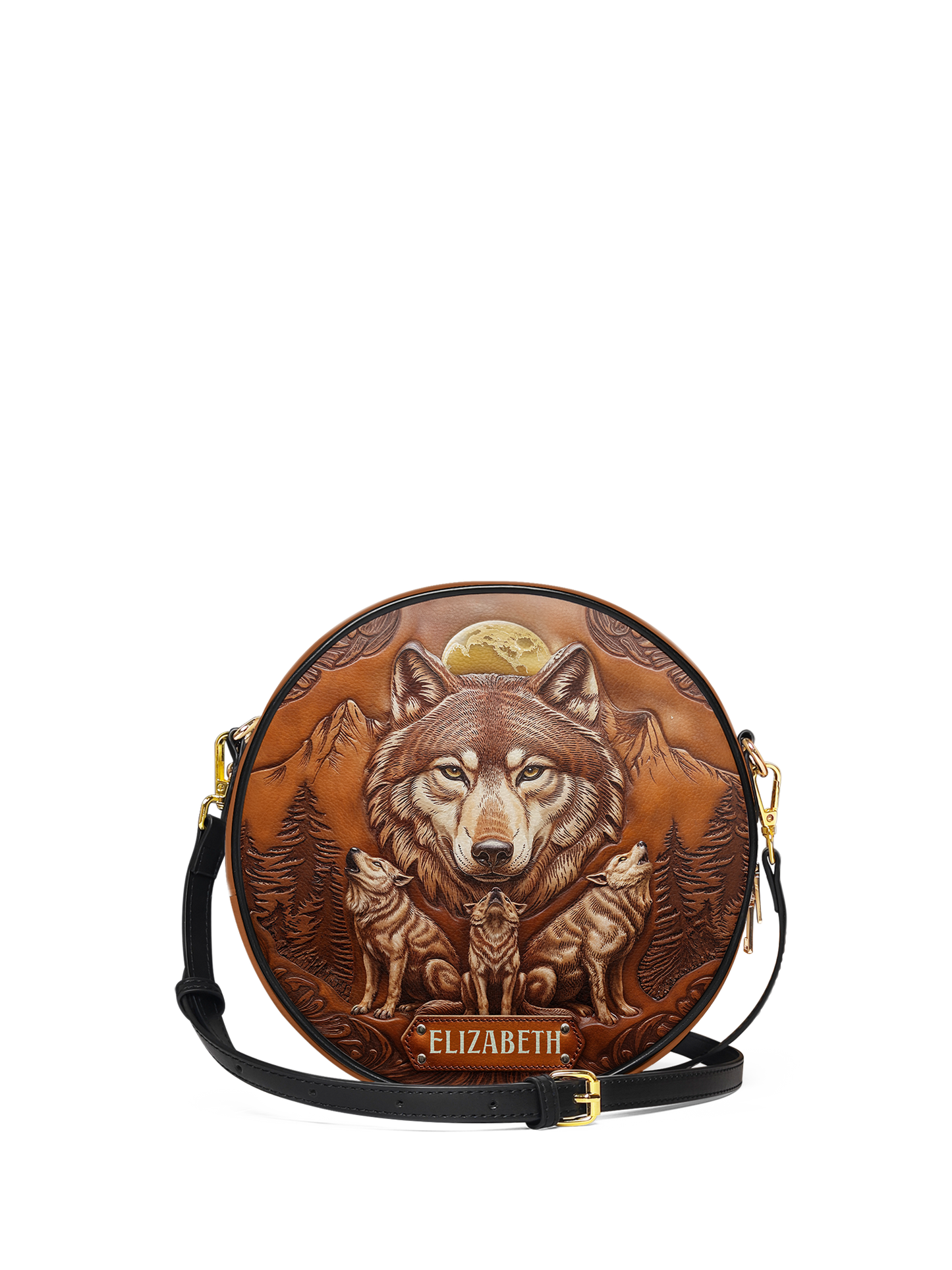 Wolf Jungle HHRZ07011947PR Circle Crossbody Bag