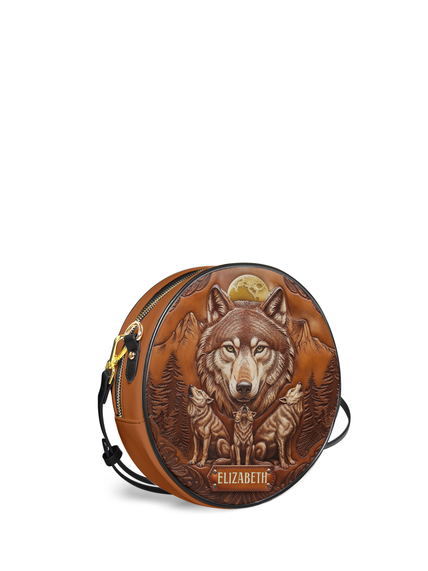 Wolf Jungle HHRZ07011947PR Circle Crossbody Bag