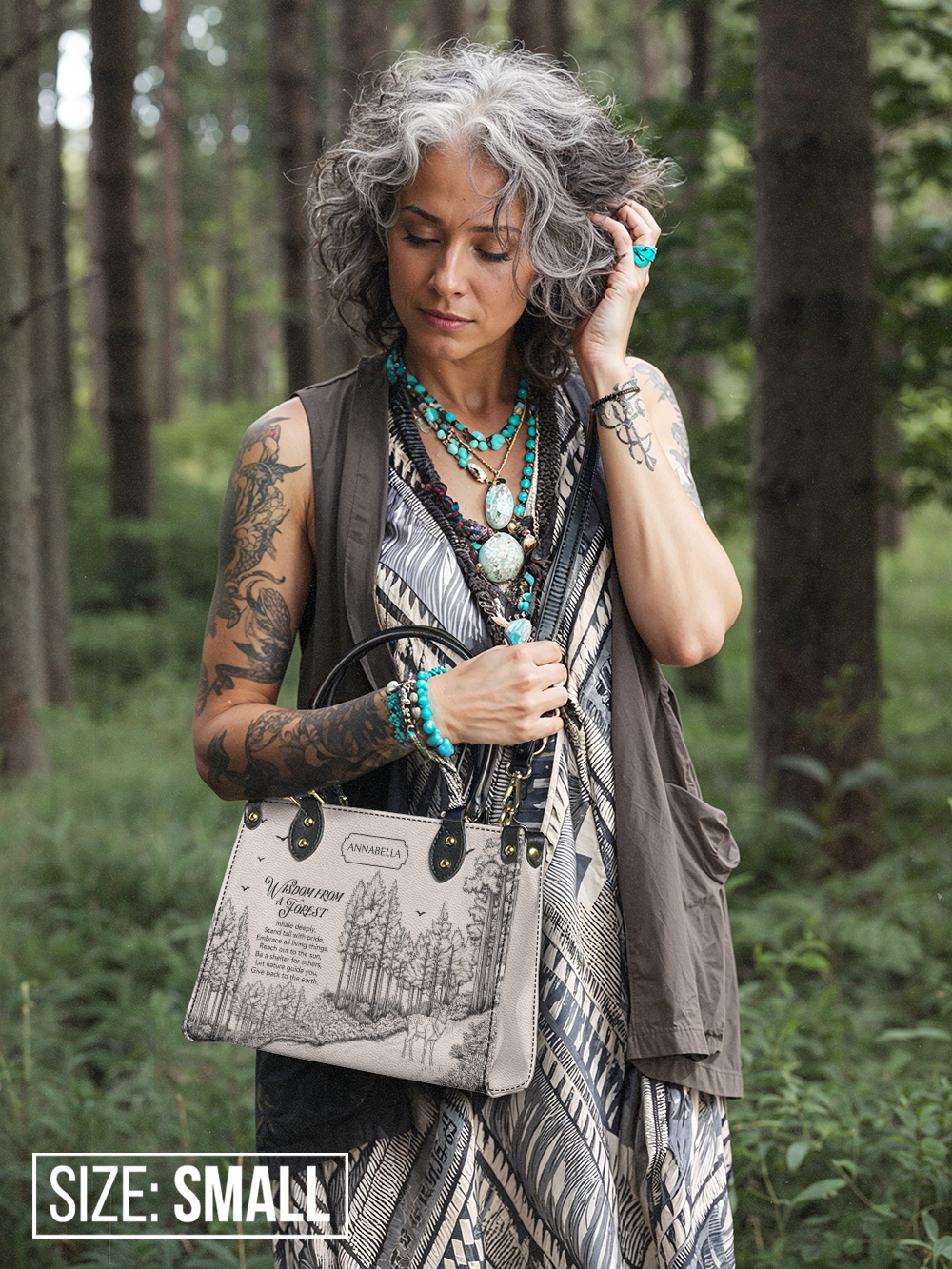 Wisdom From A Forest HHRZ27129683IH Leather Bag