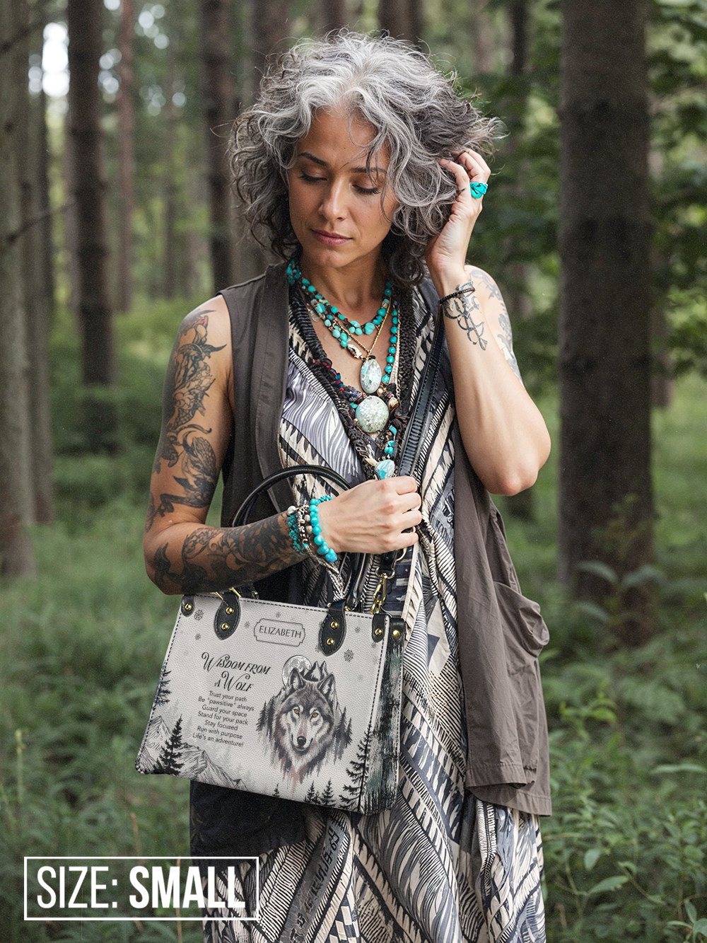 Wisdom From A Wolf ANRZ27128498FA Leather Bag