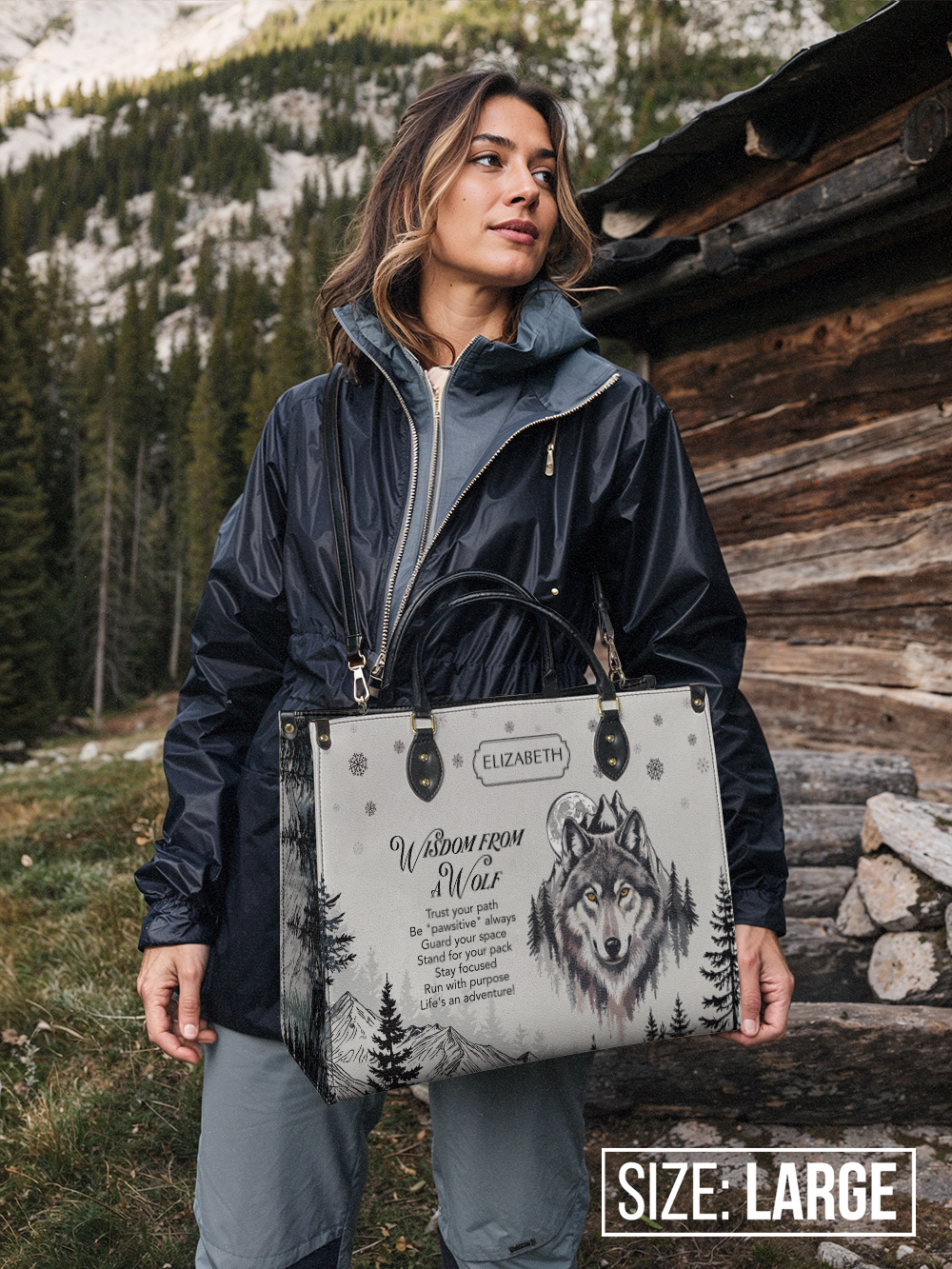 Wisdom From A Wolf ANRZ27128498FA Leather Bag