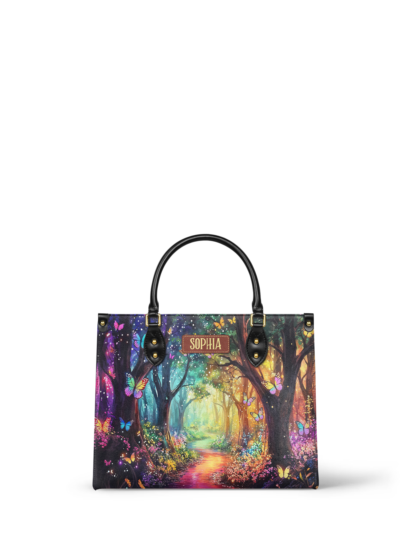 Wonderland Butterfly Jungle HHRZ27120998EZ Leather Bag